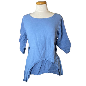 🌷BELLA AMORE🌷 Blue Linen & Cotton Tunic Top